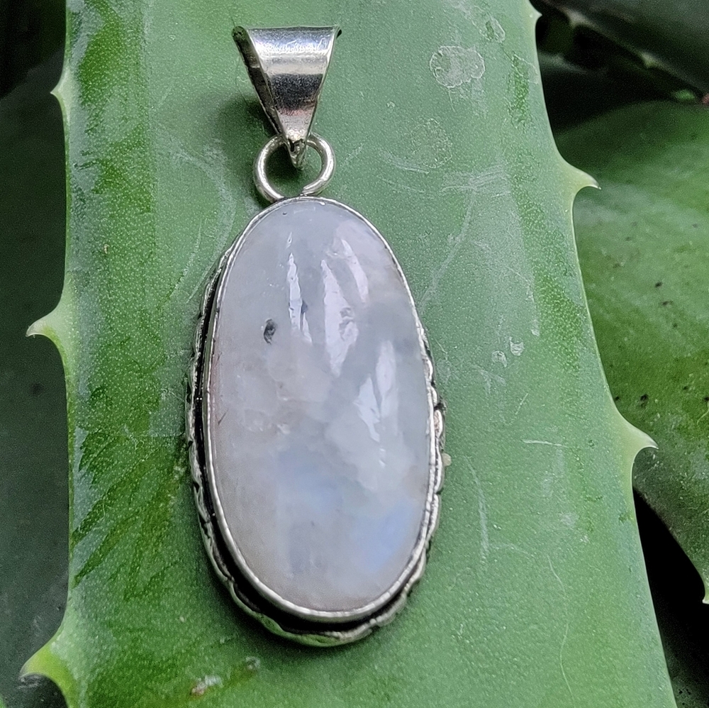 Moonstone Pendant With 925 Bale
